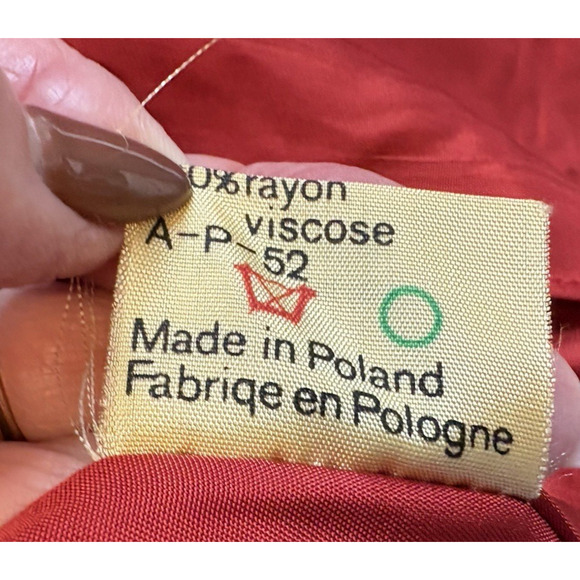 Vtg Oleg Cassini Designer Womens Red Velvet Jacket Holiday Black Tie Lined XS/S* - Picture 6 of 11